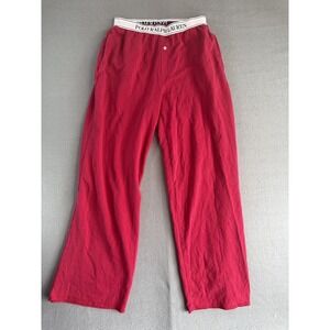 Vintage Polo Ralph Lauren Pajama Pants Mens L Solid Red Jersey Lounge Logo